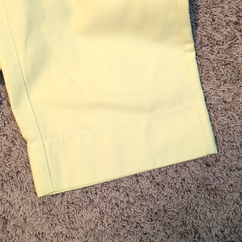 Talbots Sailor Capris Wide Leg Cropped Capri Pants Bright Lemon Sz 6P - Picture 4 of 10